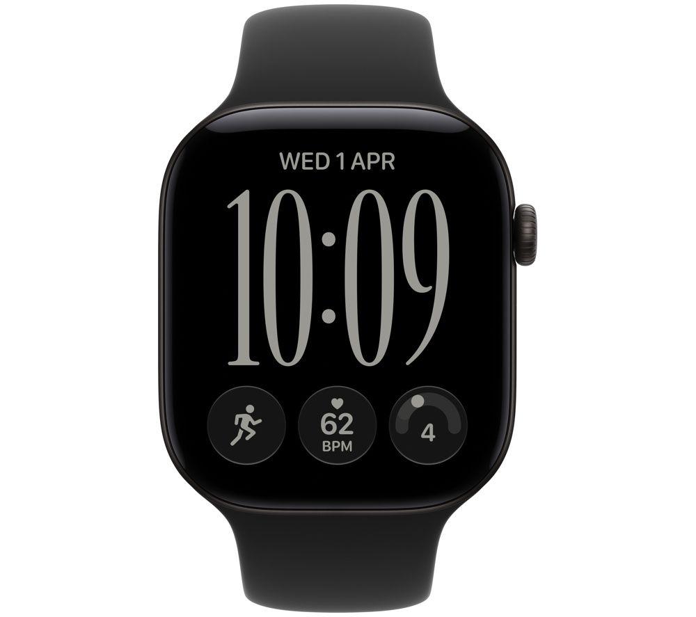 APPLE Watch Series 12 Cellular - 46 mm&nbsp;Black Aluminium Case with Black Sport Band, S/M image number 2 of 10