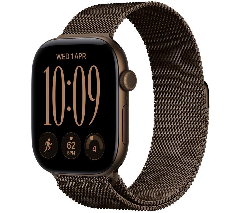 APPLE Watch Series 12 - 46 mm Dark Bronze Aluminum Case with Dark Bronze Milanese Loop, M/L