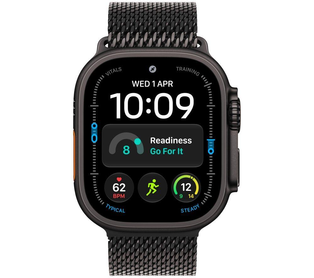 APPLE Watch Ultra 4 Cellular - 49 mm Black Titanium Case with Black Titanium Milanese Loop, Large image number 2 of 10