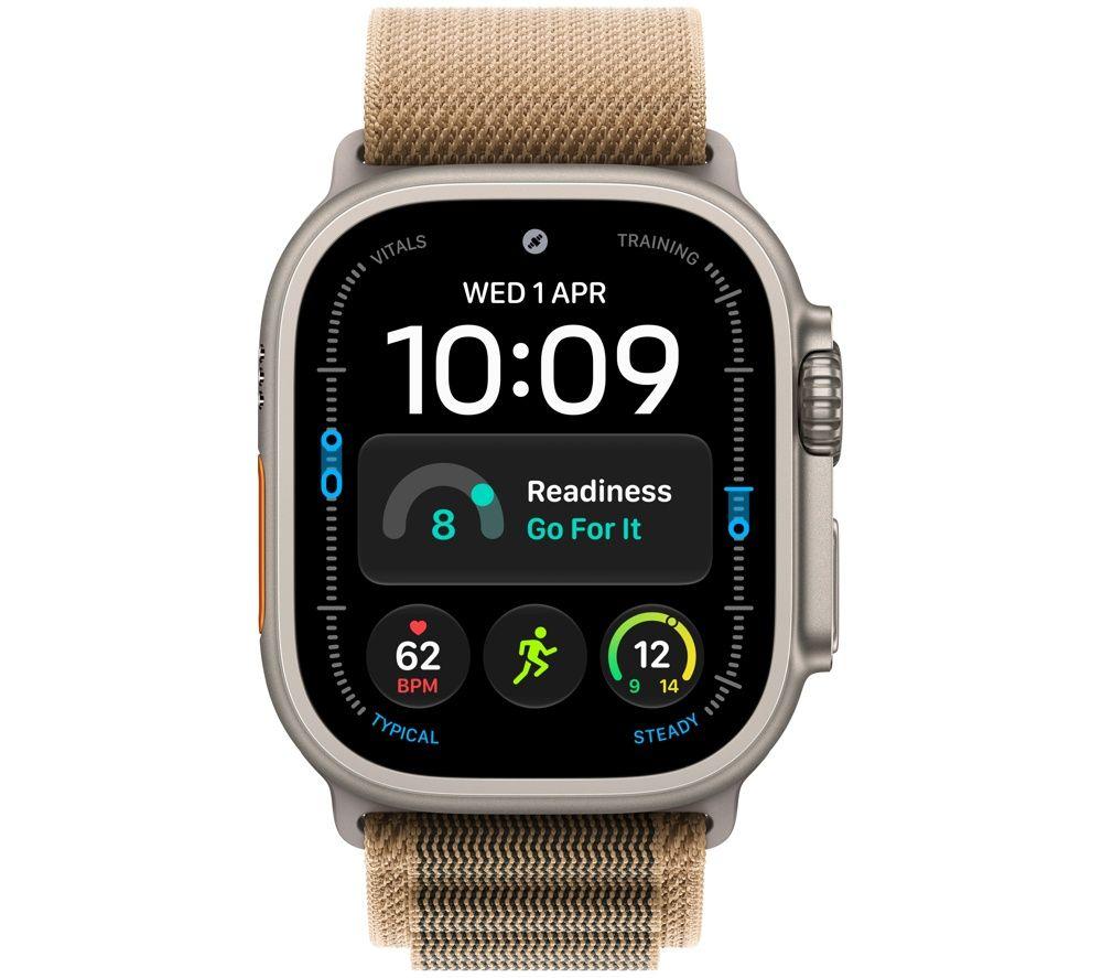 APPLE Watch Ultra 4 Cellular - 49 mm Natural Titanium Case with Desert Alpine Loop, Medium image number 2 of 10