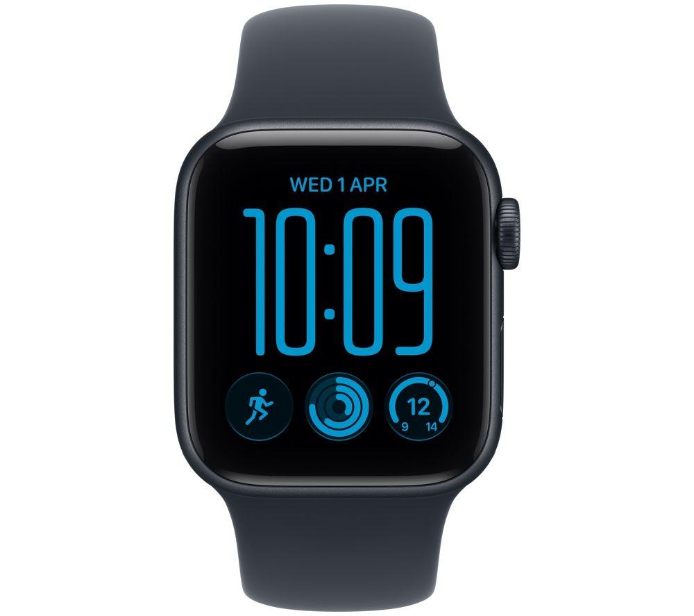 APPLE Watch SE 3 Cellular - 40 mm Midnight Aluminium Case with Navy Blue Sport Band, M/L image number 2 of 10