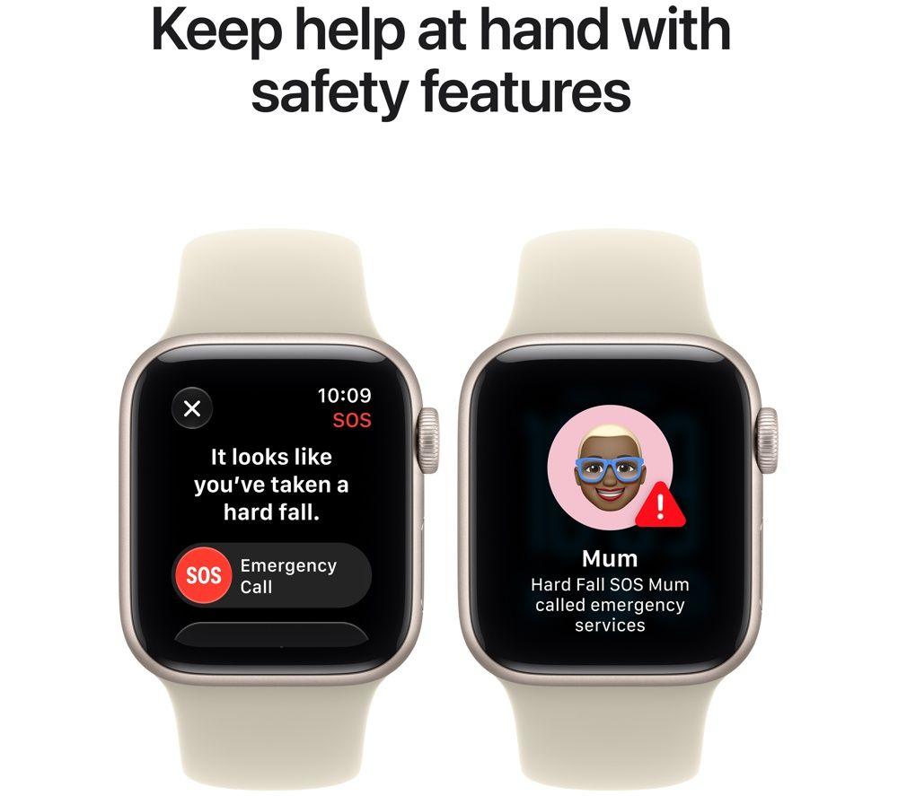APPLE Watch SE 3 Cellular - 40 mm Midnight Aluminium Case with Navy Blue Sport Band, M/L image number 7 of 10