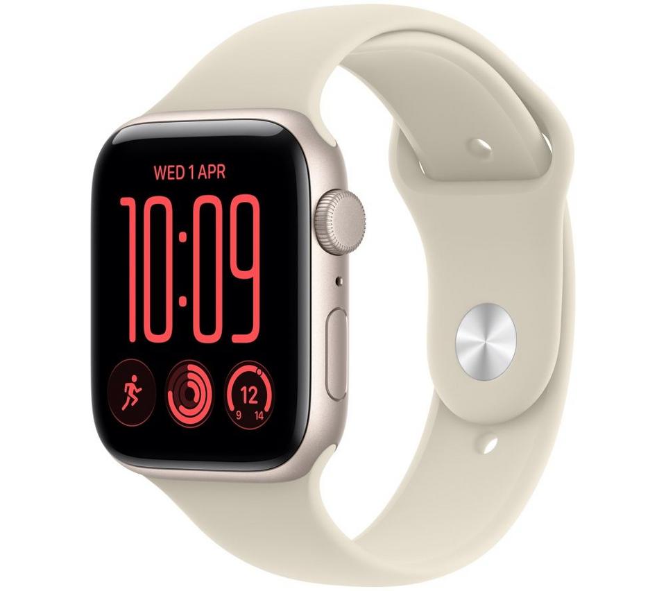 APPLE Watch SE 3 - 44 mm Starlight Aluminium Case with Sand Sport Band, M/L
