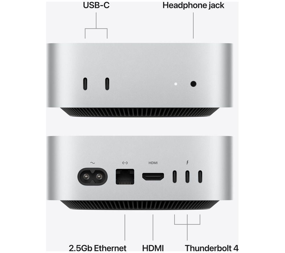 APPLE Mac mini (2026) - M6, 512 GB SSD, RAM 16 GB, Silver image number 3 of 8
