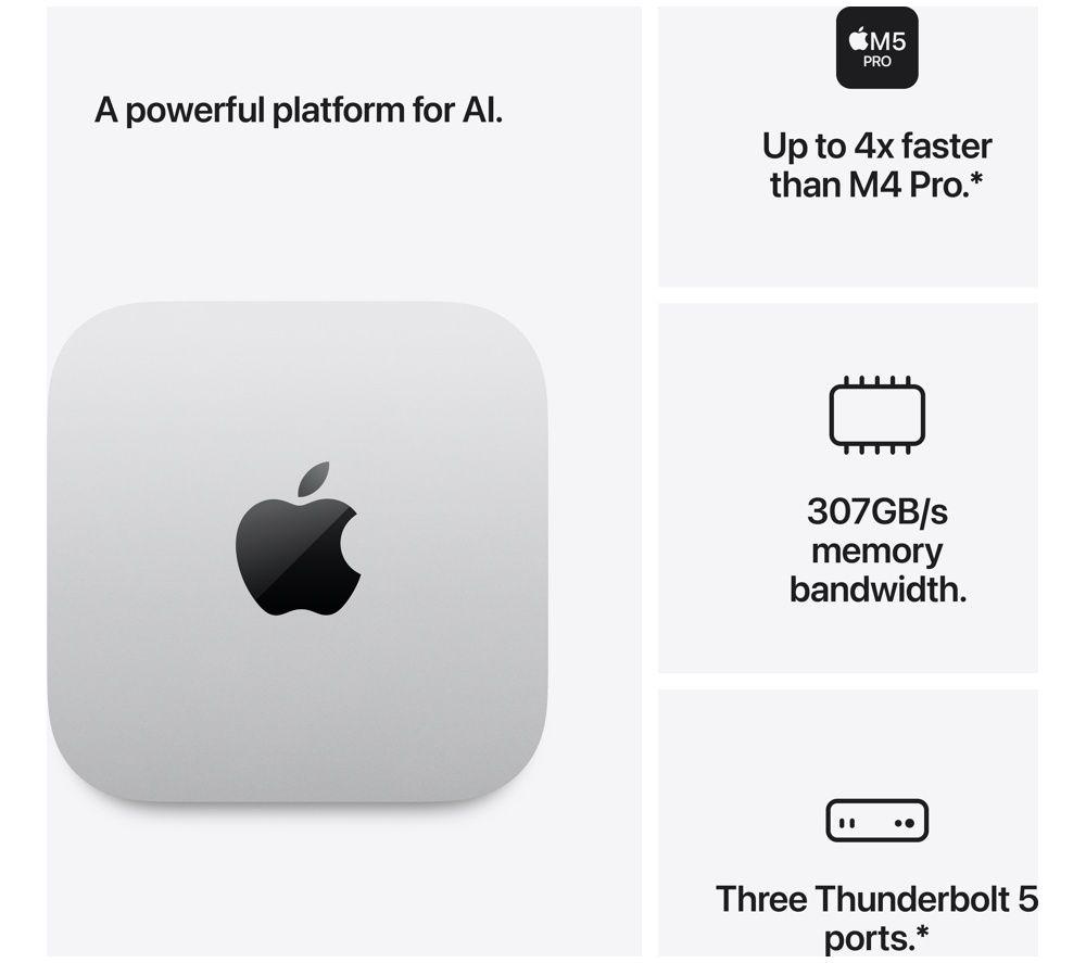APPLE Mac mini (2026) - M5 Pro, 512 GB SSD, RAM 24 GB, Silver image number 3 of 9