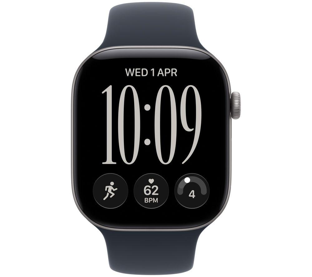 APPLE Watch Series 12 - 46 mm&nbsp;Space Grey Aluminium Case with Navy Blue Sport Band, M/L image number 2 of 10