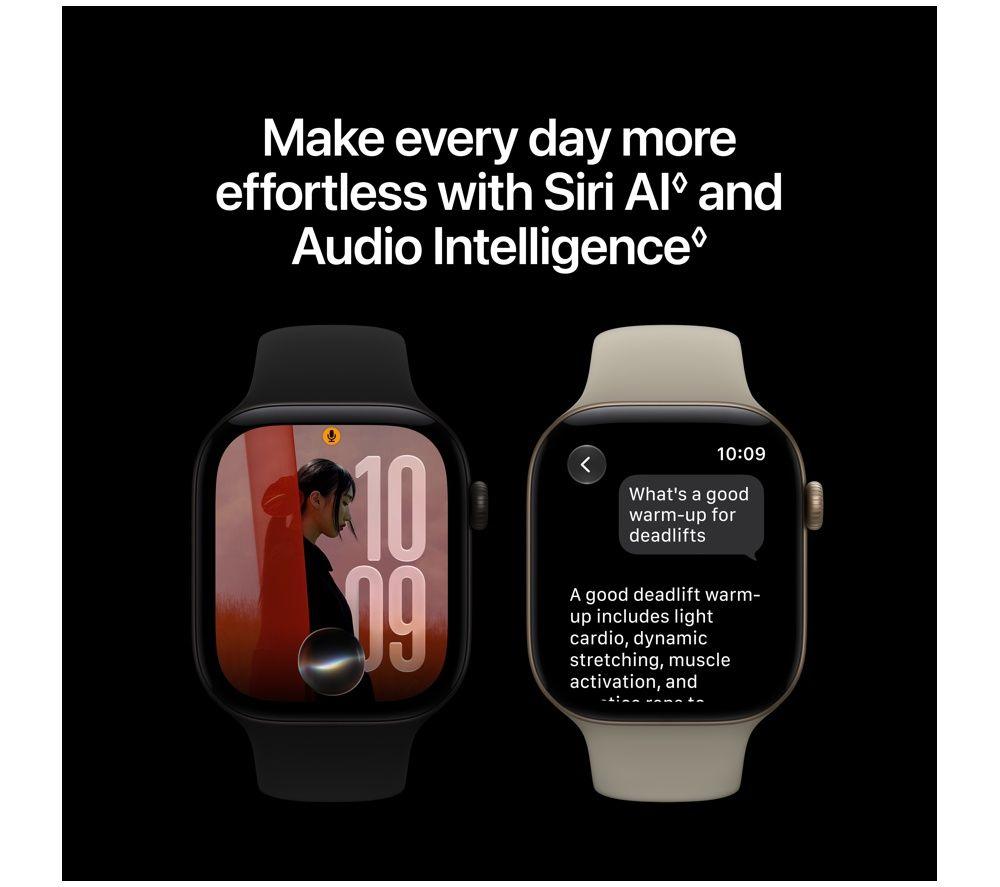 APPLE Watch Series 12 - 46 mm&nbsp;Space Grey Aluminium Case with Navy Blue Sport Band, M/L image number 6 of 10