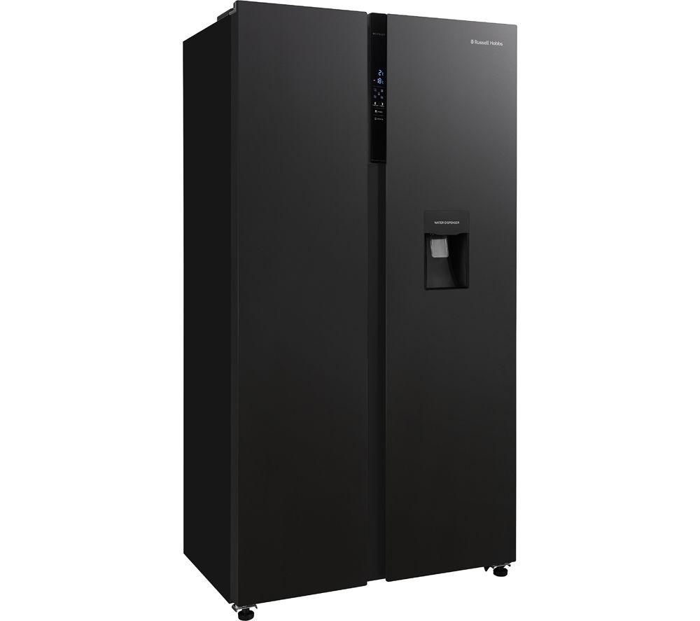 RUSSELL HOBBS RH90AFF201DI-WD American Style Fridge Freezer - Black Steel image number 10 of 10
