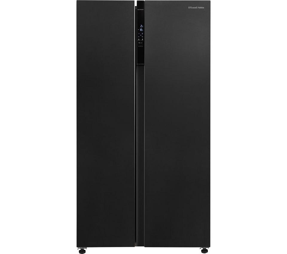 RUSSELL HOBBS RH90AFF201DI American Style Fridge Freezer - Black Steel