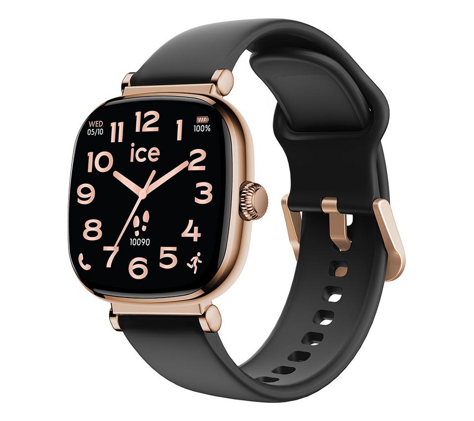 ICE WATCH Smart SQ 2.0 Smart Watch - Black, Silicone Strap, 18 mm