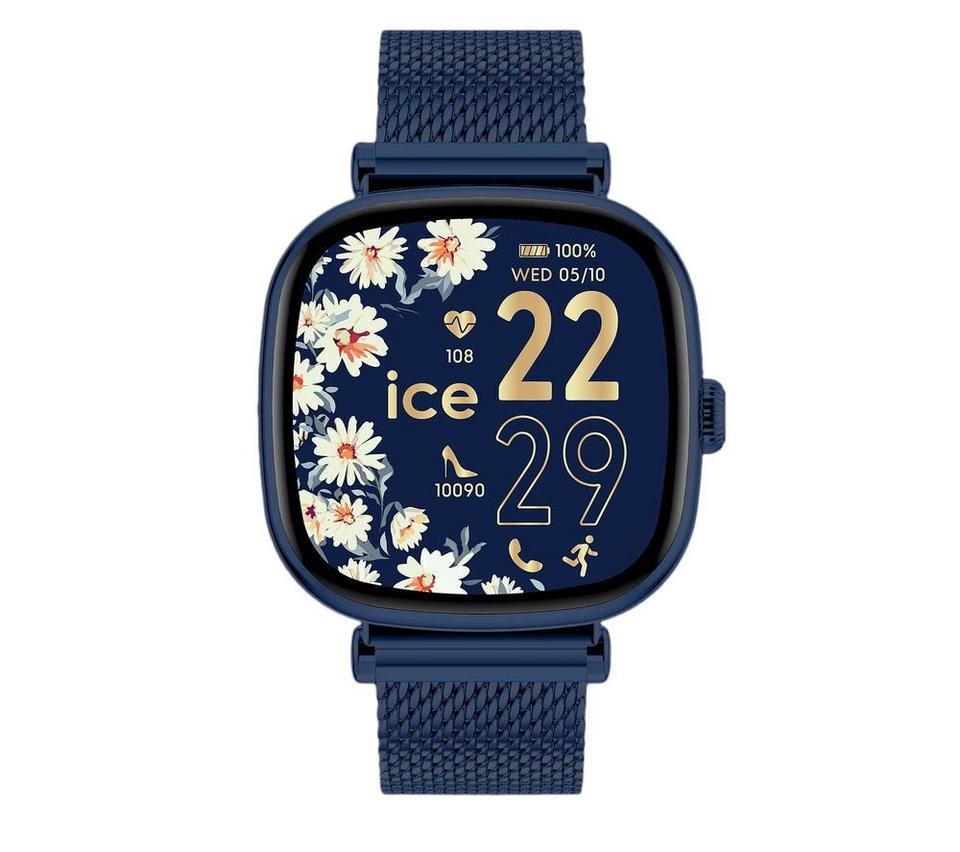ICE WATCH Smart SQ 2.0 Smart Watch - Blue, Silicone Strap, 18 mm