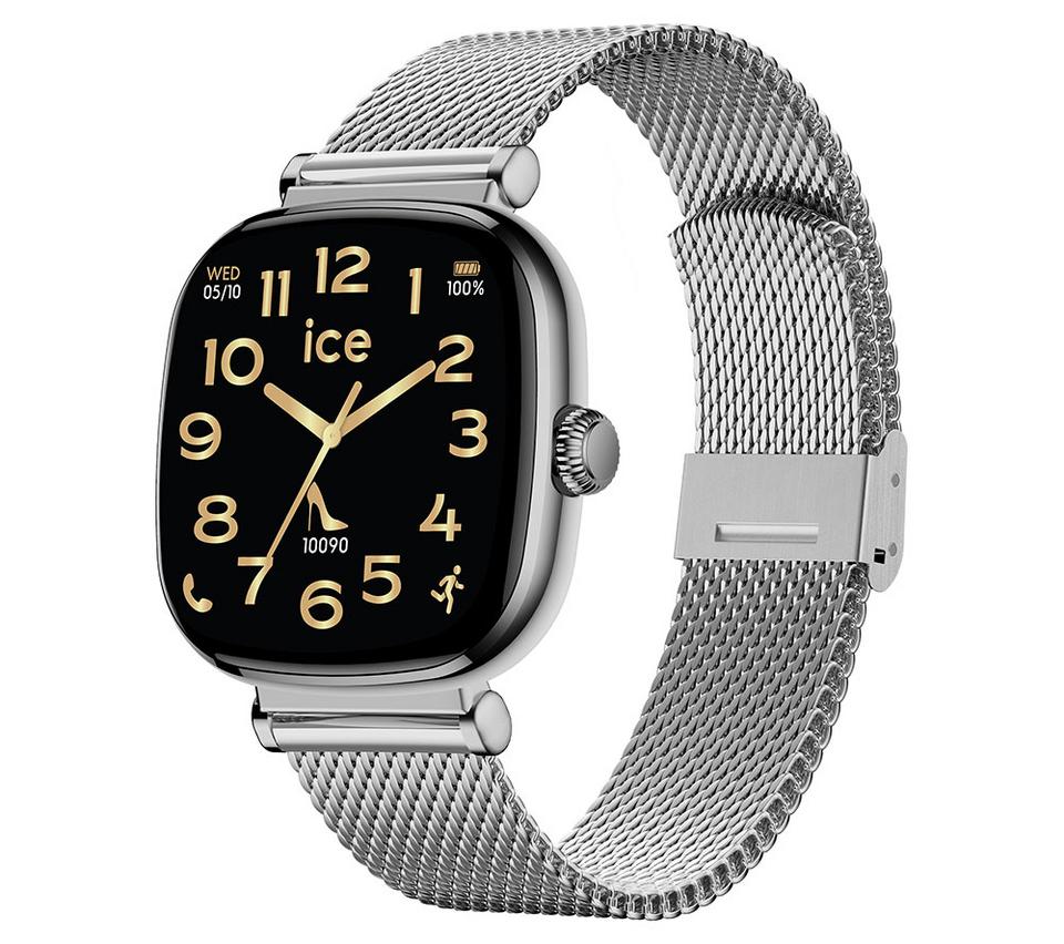 ICE WATCH Smart SQ 2.0 Smart Watch - Silver, Metal Strap, 18 mm