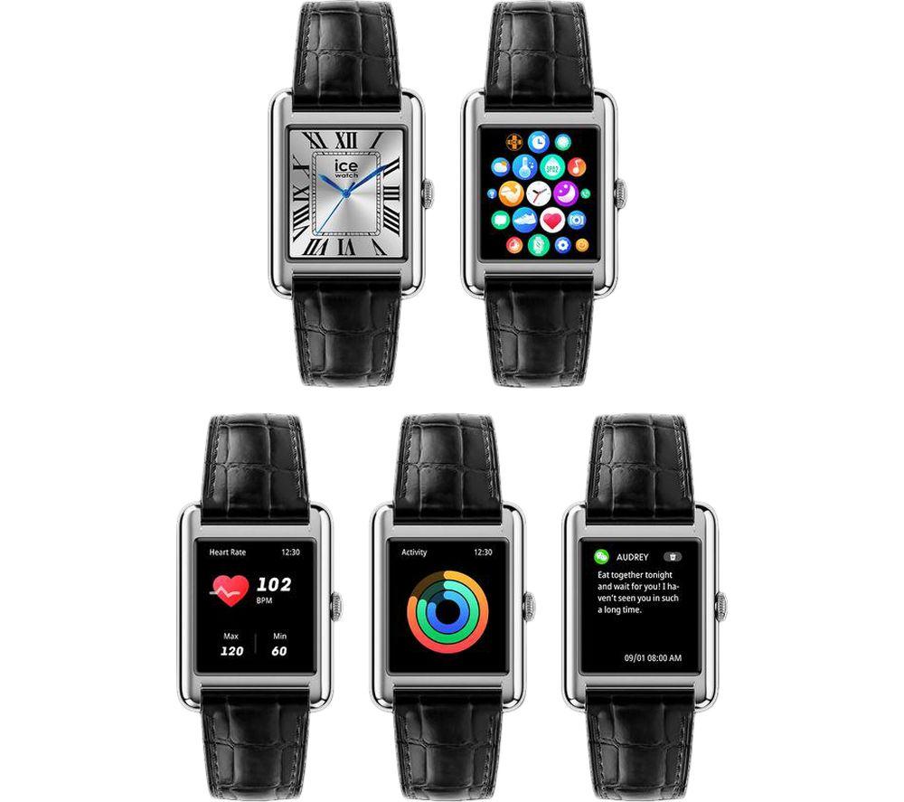 ICE WATCH TKS 2.0 Smart Watch - Silver, Leather Strap, 32 mm image number 2 of 4