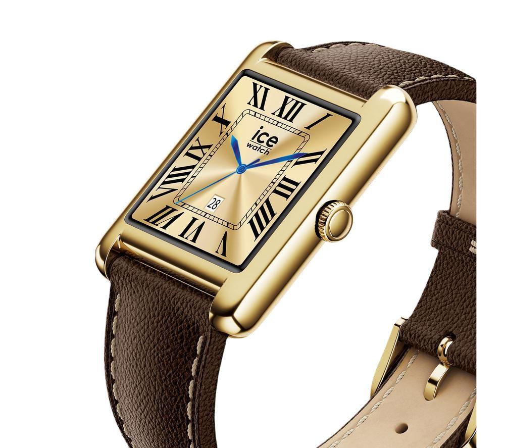 ICE WATCH TKS 2.0 Smart Watch - Gold with Brown Leather Strap, 32 mm image number 2 of 4
