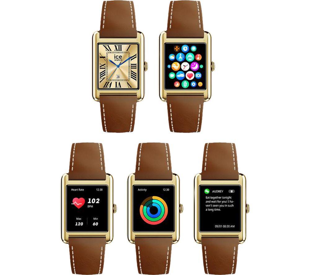 ICE WATCH TKS 2.0 Smart Watch - Gold with Camel Leather Strap, 32 mm image number 3 of 4