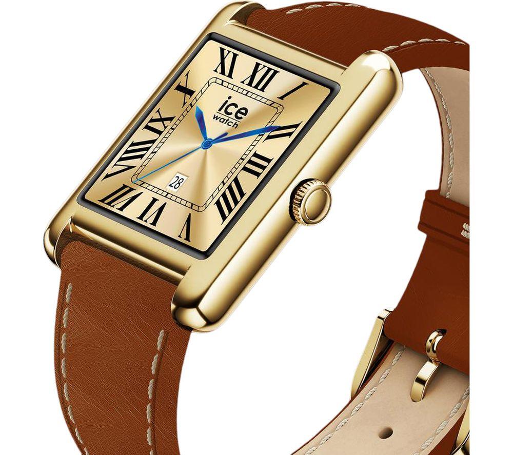 ICE WATCH TKS 2.0 Smart Watch - Gold with Camel Leather Strap, 32 mm image number 4 of 4