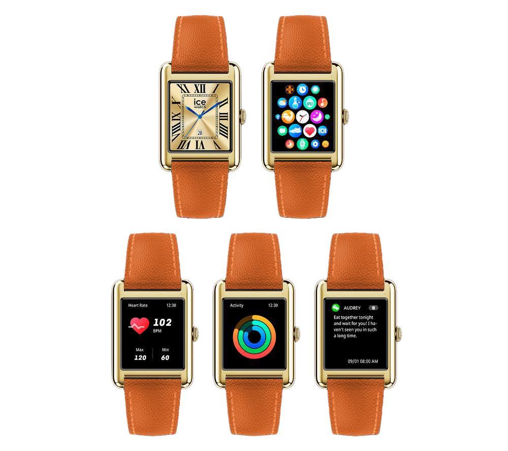 ICE WATCH TKS 2.0 Smart Watch - Gold, Leather Strap, 32 mm image number 3 of 5