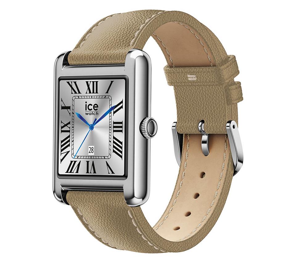 ICE WATCH TKS 2.0 Smart Watch - Silver, Taupe Leather Strap, 32 mm