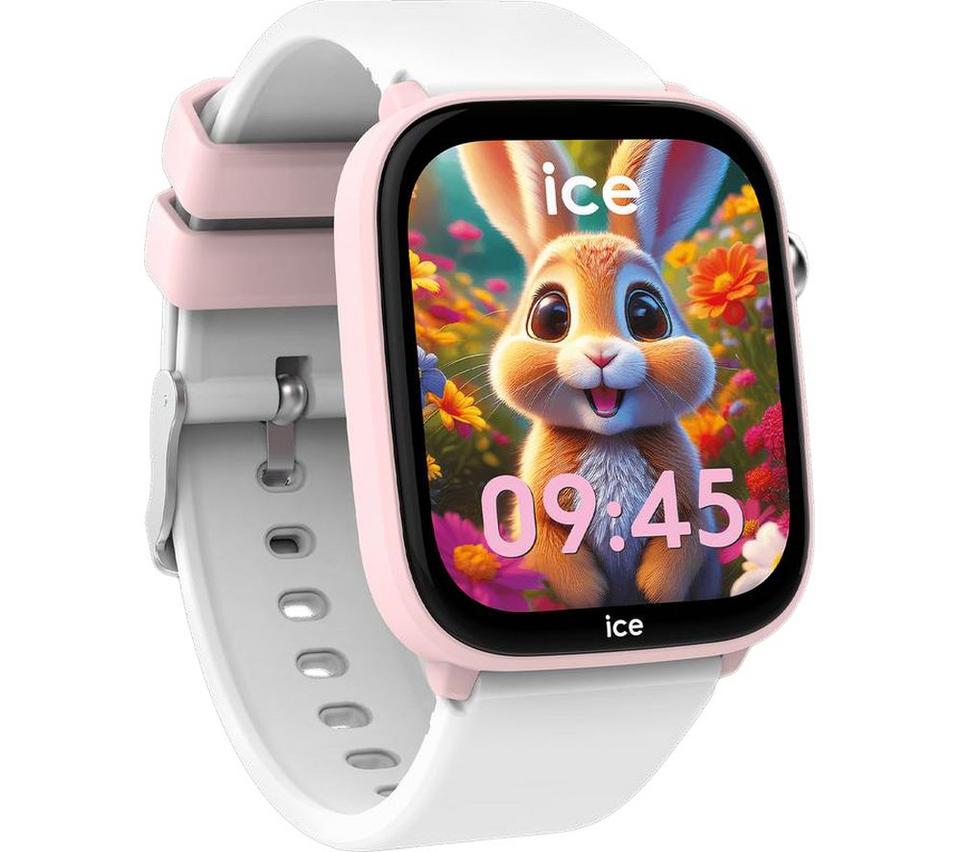 ICE WATCH Find My 3.0 Kids' Smart Watch - White & Pink, Silicone Band