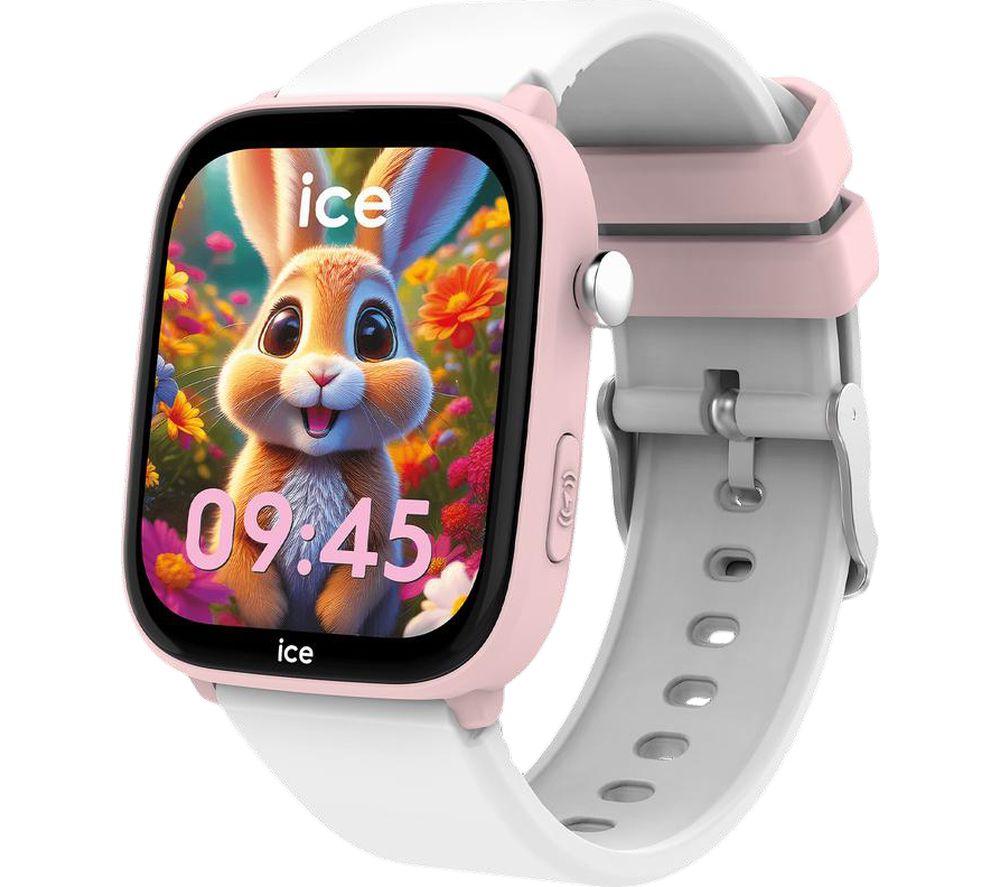 ICE WATCH Find My 3.0 Kids' Smart Watch - White & Pink, Silicone Band image number 2 of 5