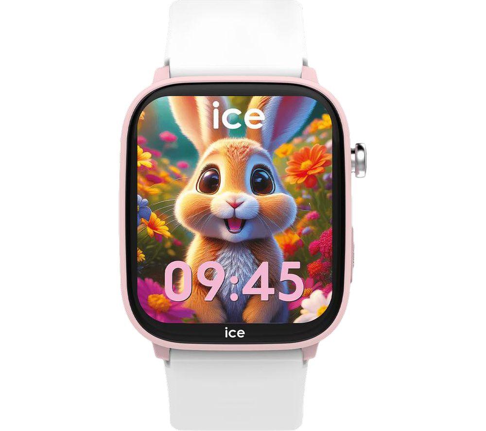 ICE WATCH Find My 3.0 Kids' Smart Watch - White & Pink, Silicone Band image number 3 of 5