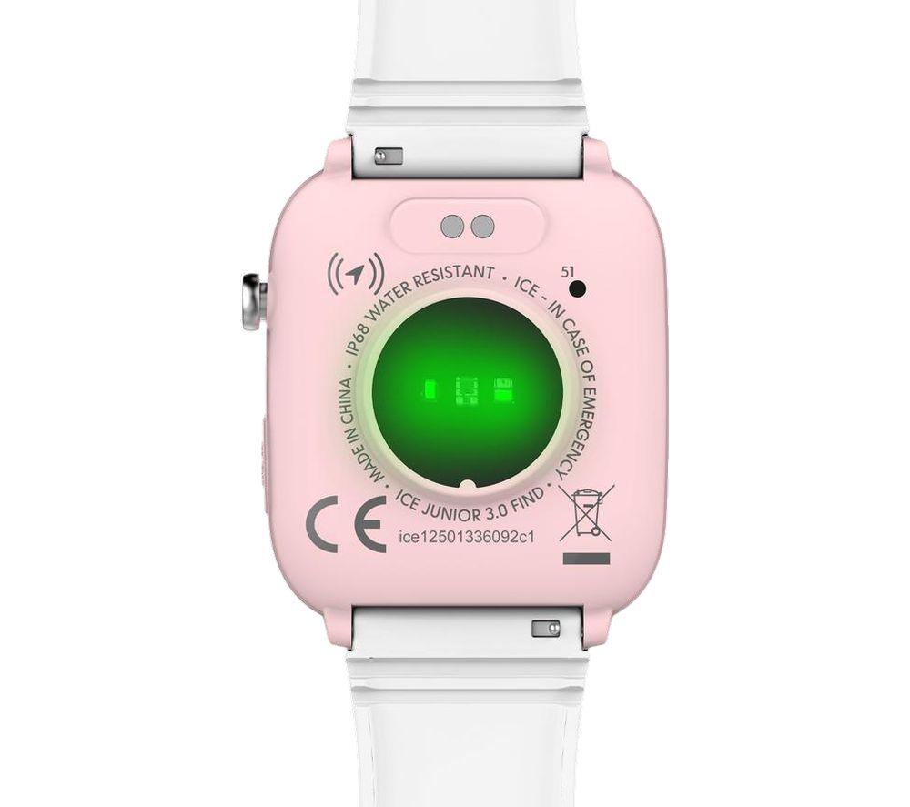 ICE WATCH Find My 3.0 Kids' Smart Watch - White & Pink, Silicone Band image number 5 of 5