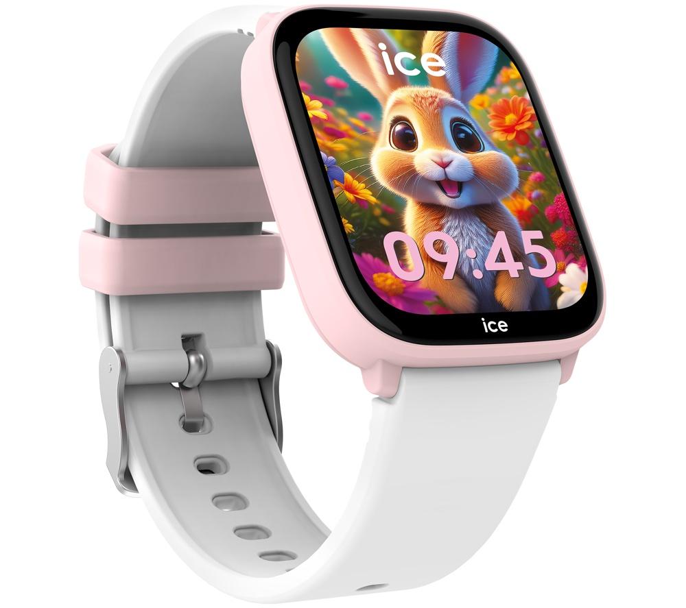 ICE WATCH Junior Find Hub Smart Watch &ndash; Pink & White, Silicone Strap, 36mm image number 6 of 8
