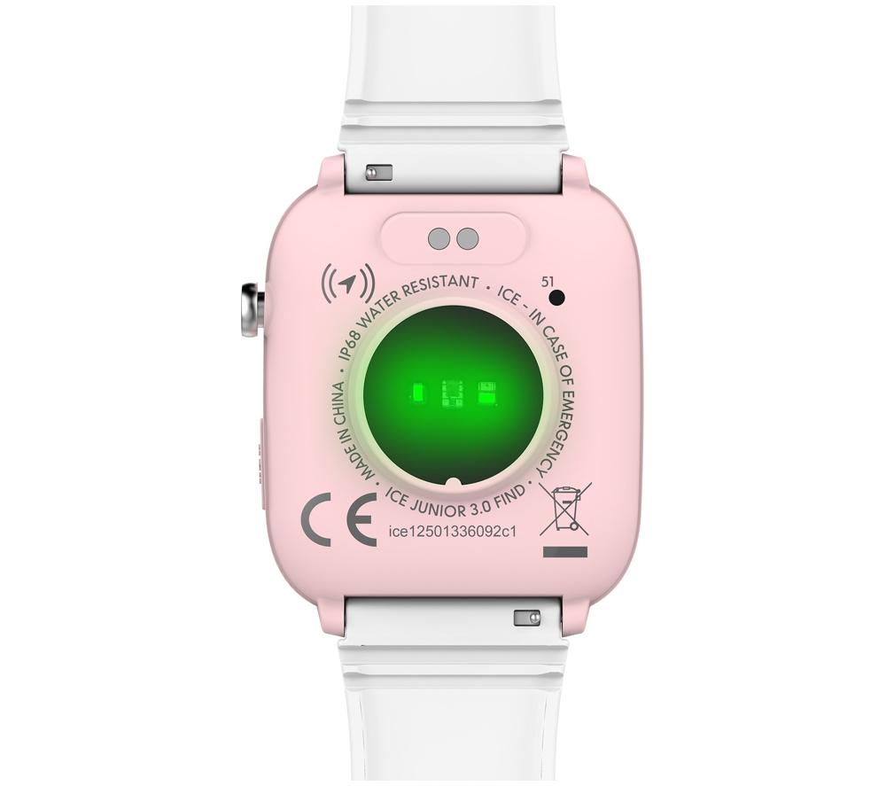 ICE WATCH Junior Find Hub Smart Watch &ndash; Pink & White, Silicone Strap, 36mm image number 8 of 8