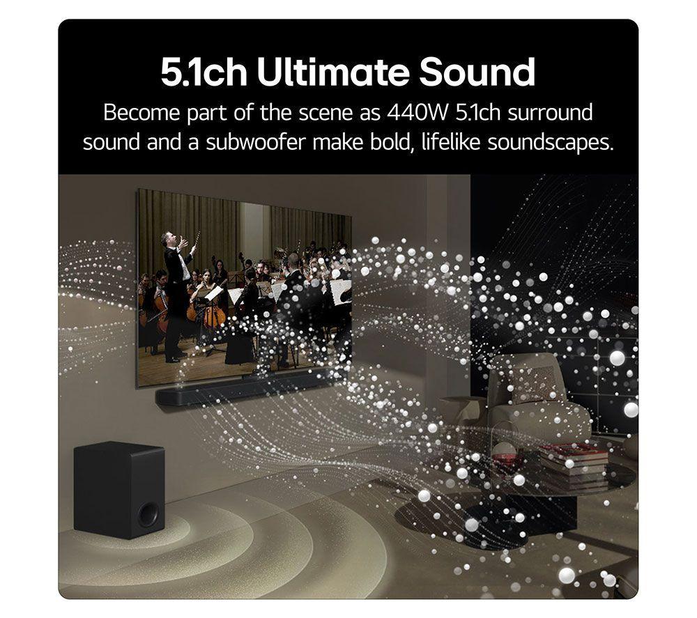 LG G6 48" OLED AI 4K HDR Smart TV 2026 (Stand Version) & US60TR 5.1 Wireless Sound Bar Bundle image number 13 of 13
