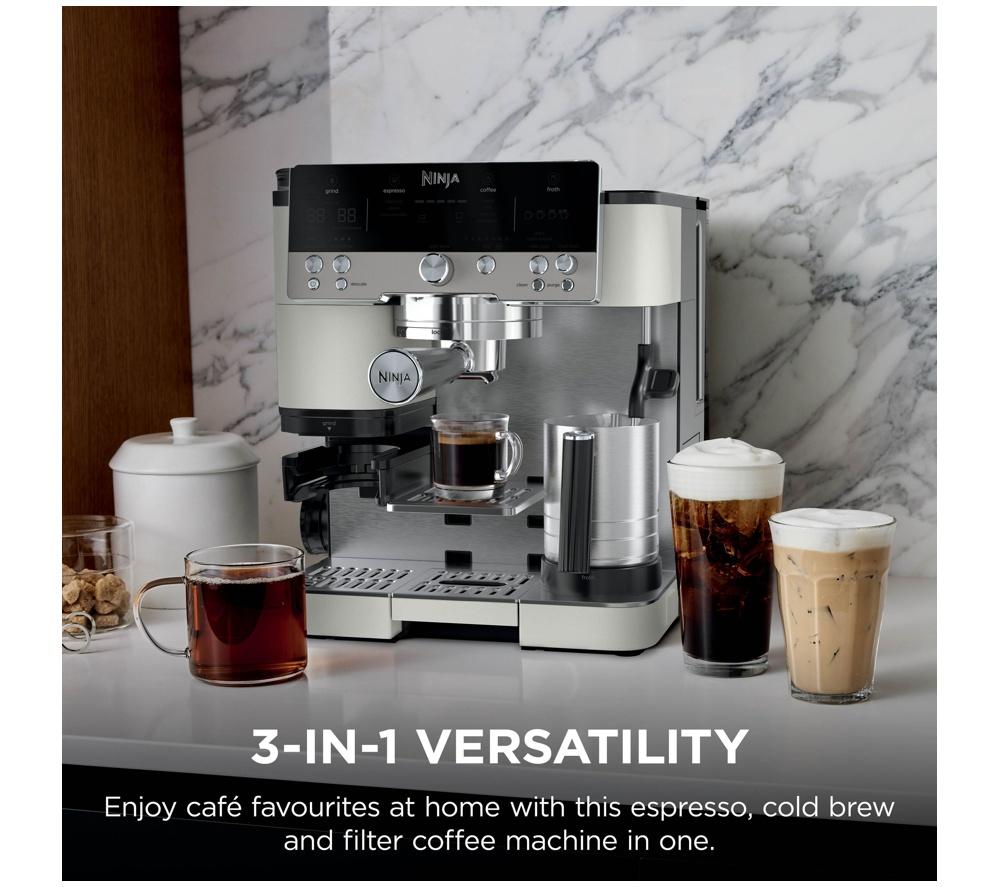 NINJA Luxe Caf&eacute; Premier Plus Series ES655UKWH Bean to Cup Coffee Machine - Oat White image number 2 of 11