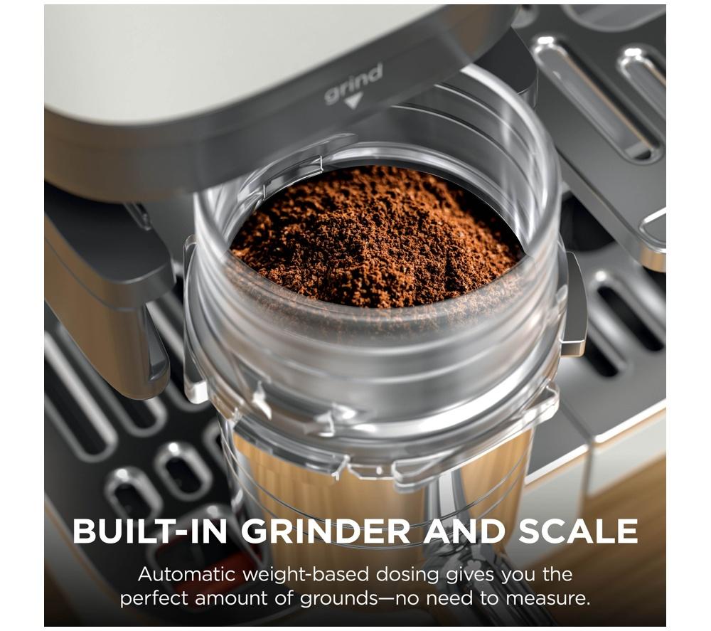 NINJA Luxe Caf&eacute; Premier Plus Series ES655UKWH Bean to Cup Coffee Machine - Oat White image number 3 of 11