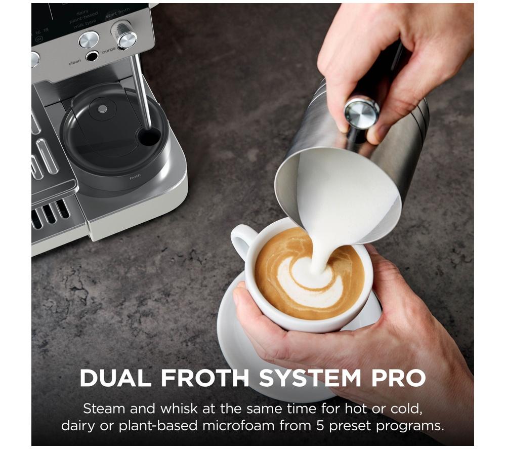 NINJA Luxe Caf&eacute; Premier Plus Series ES655UKWH Bean to Cup Coffee Machine - Oat White image number 8 of 11
