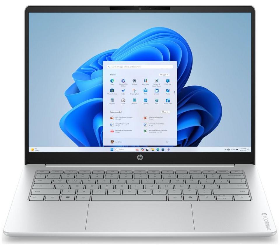 HP OmniBook 3 14" Laptop - AMD Ryzen 5, 512 GB SSD, Glacier Silver