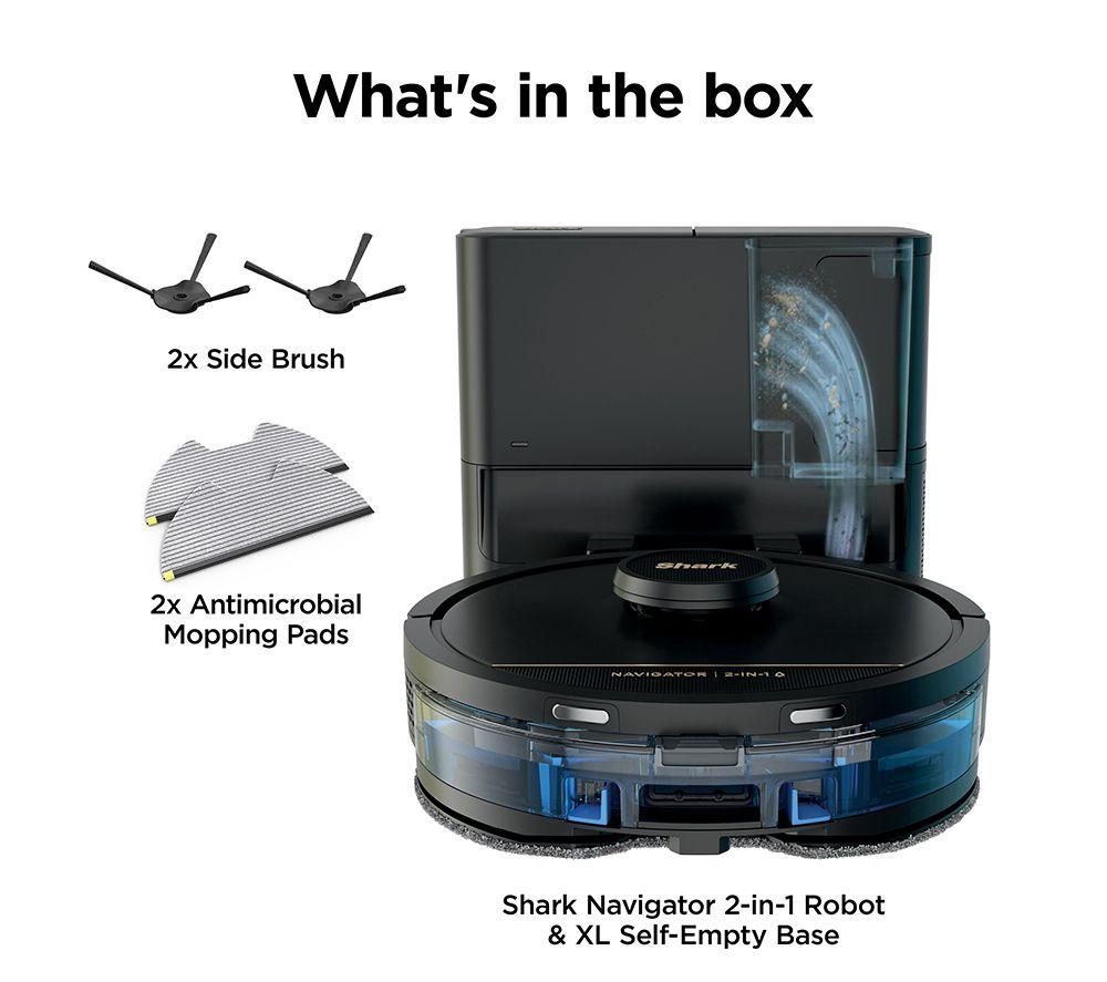 SHARK Navigator RVA120E2UK 2-in-1 Robot Vacuum Cleaner - Black image number 3 of 12