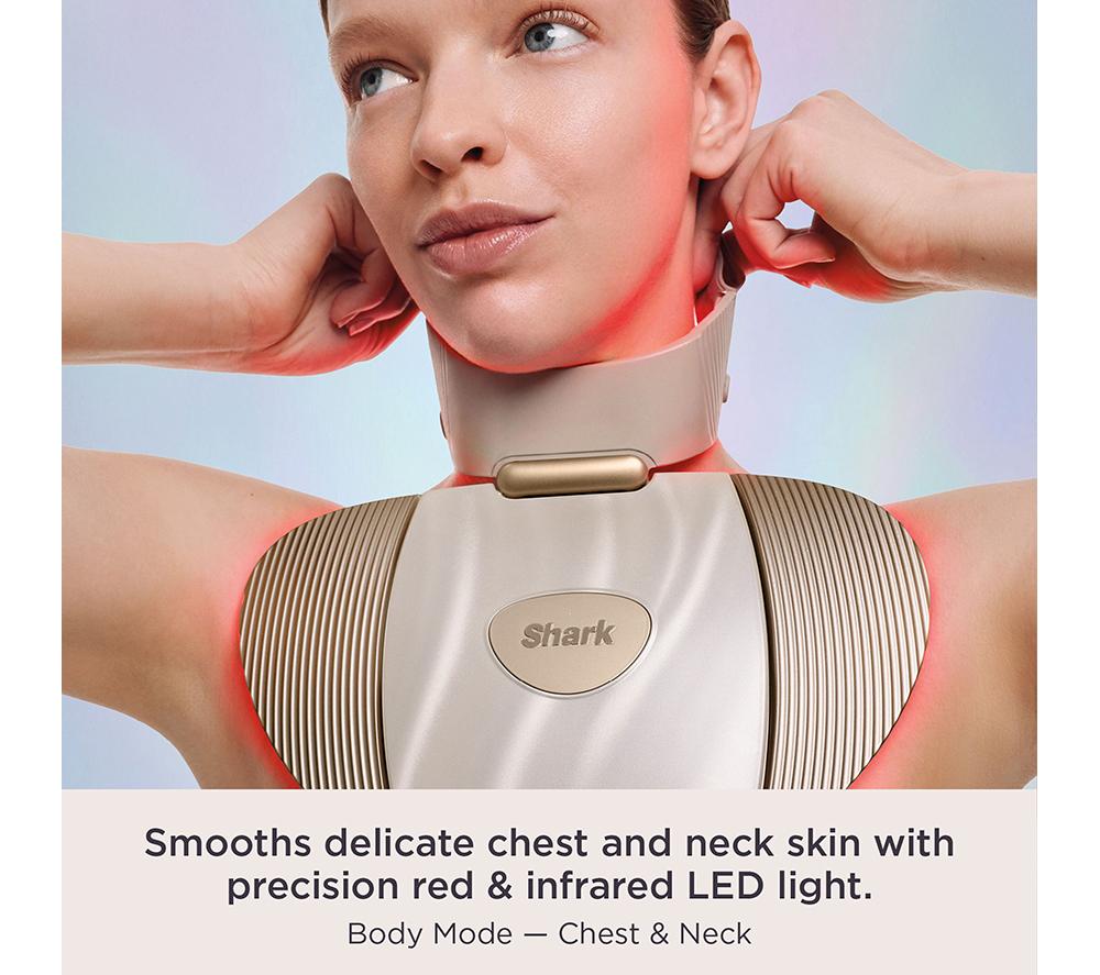 SHARK FW575UKGD1 CryoGlow Clinic LED Face + Body System - White Gold image number 6 of 10