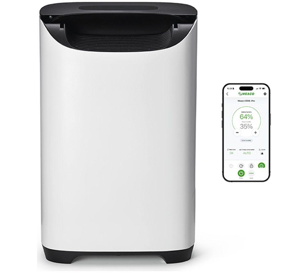 MEACO DD8L Pro Desiccant Smart Dehumidifier - White & Charcoal image number 7 of 8
