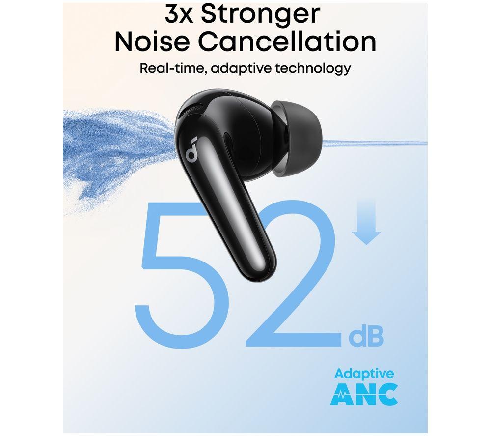 SOUNDCORE R60i Wireless Bluetooth Noise-Cancelling Earbuds - Black image number 4 of 6
