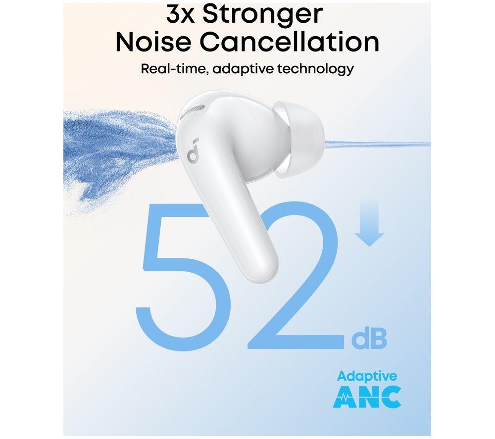 SOUNDCORE R60i Wireless Bluetooth Noise-Cancelling Earbuds - White image number 5 of 7