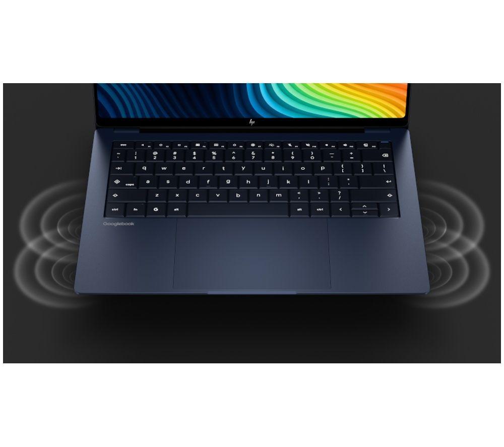 HP Googlebook 14 - Snapdragon X Elite, 512 GB SSD, Atmospheric Blue image number 3 of 6