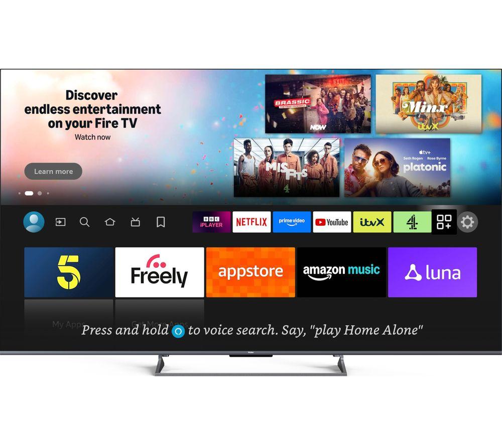 Haier 75" S90 Qled 4K Hdr Smart Fire Tv With Freely - H75s90guf, Black