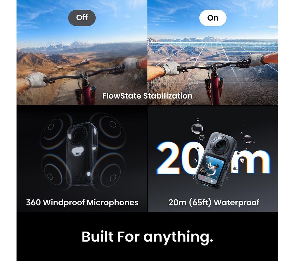 INSTA360 X6 8K Ultra HD 360 Action Camera Essentials Bundle - Black image number 9 of 11