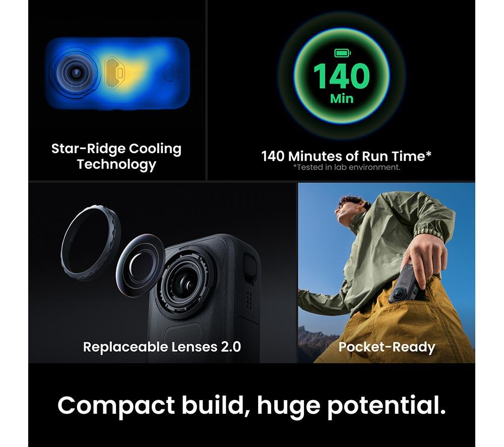 INSTA360 X6 8K Ultra HD 360 Action Camera Essentials Bundle - Black image number 10 of 11