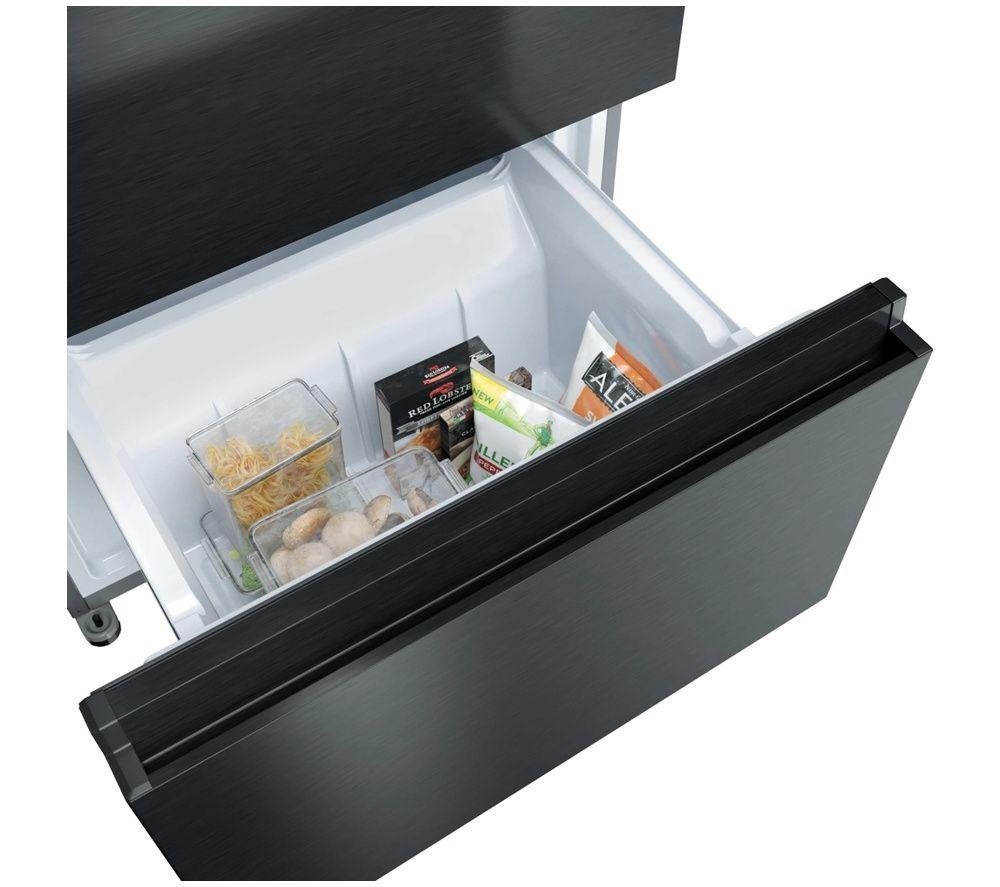 HAIER HFR3720DWMB Slim American-Style Fridge Freezer - Slate Black image number 7 of 7
