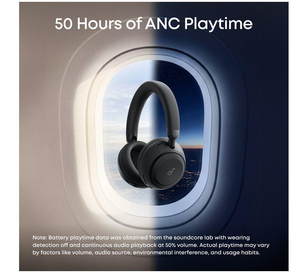 SOUNDCORE Space 2 Wireless Bluetooth Noise-Cancelling Headphones - Black image number 3 of 6