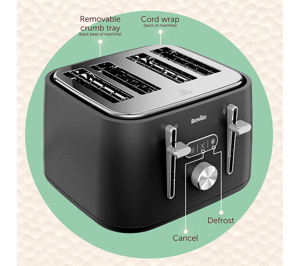 BREVILLE Cobolt VTR043 4-Slice Toaster - Black image number 7 of 7