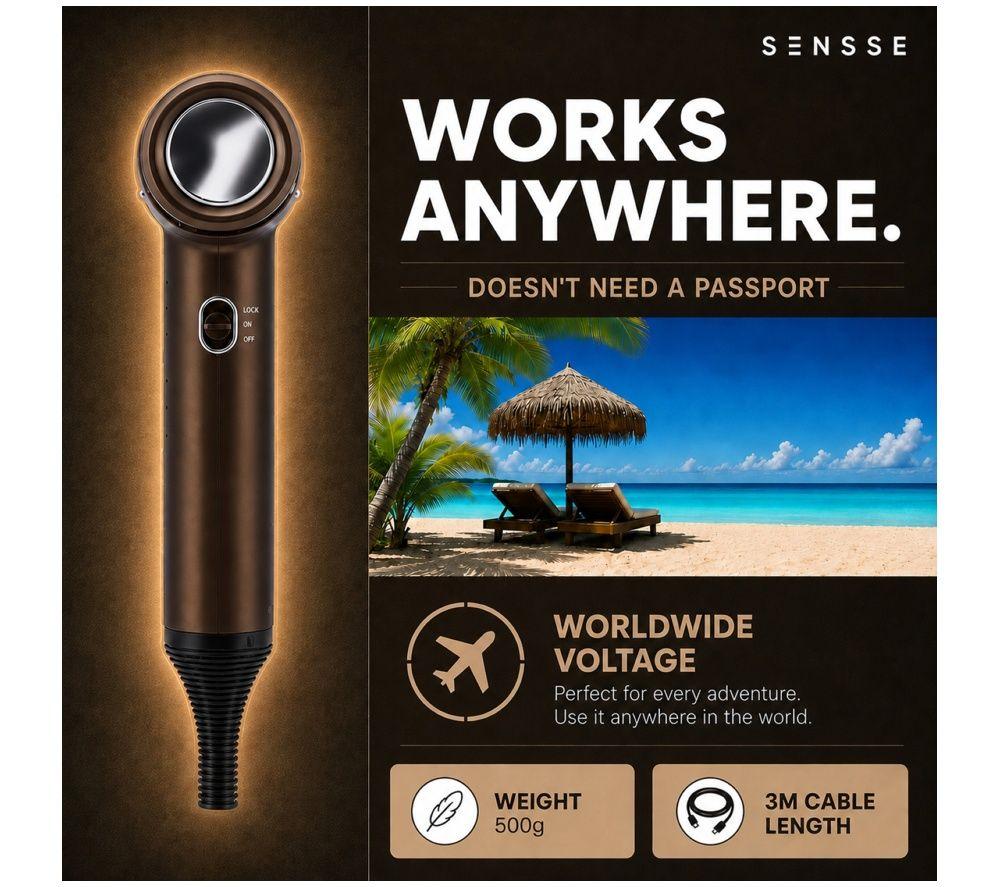 SENSSE SNSEAFD01 Airfast Hairdryer - Chocolate Brown image number 5 of 8