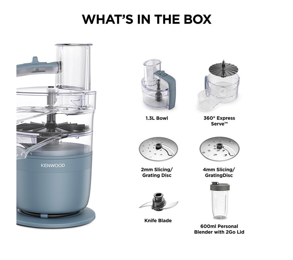 KENWOOD FDP23.380.GY Multipro Go Food Processor - Grey image number 7 of 8