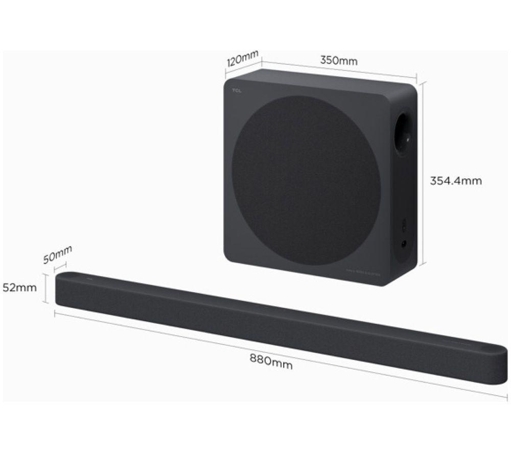 TCL A65K-UK 3.1.2 Wireless Sound Bar with Dolby Atmos & DTS:X image number 2 of 9