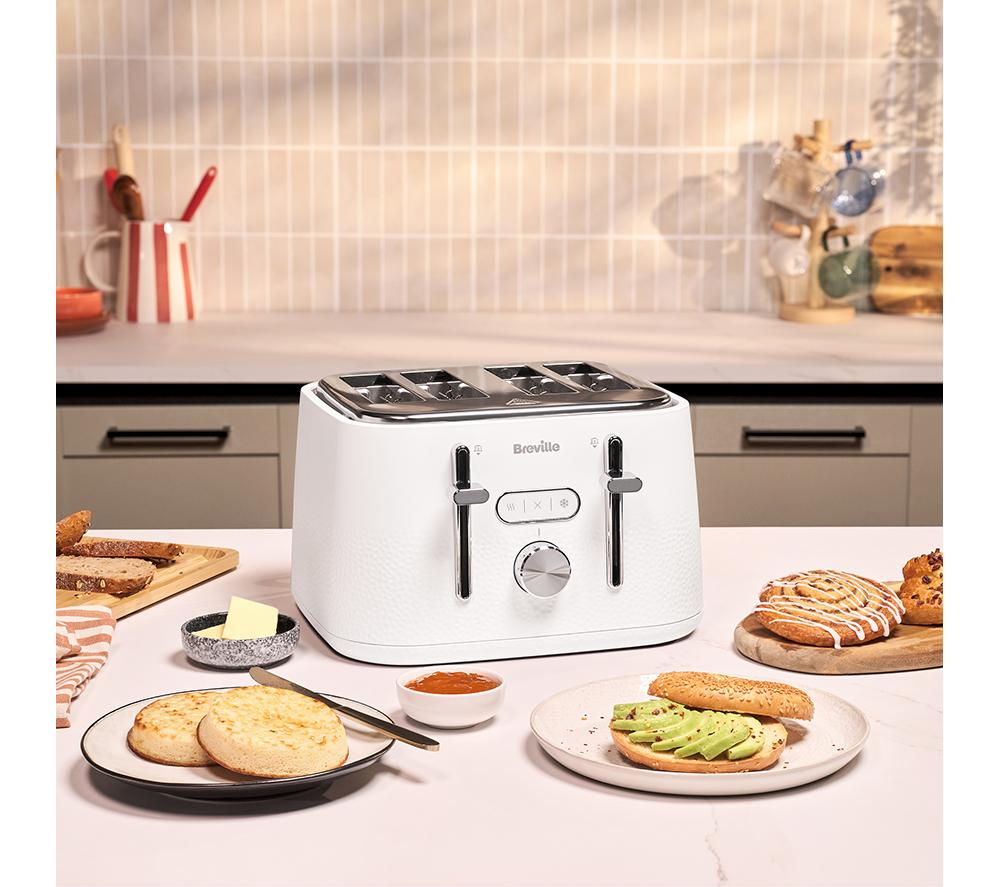 BREVILLE Cobolt VTR043 4-Slice Toaster - White image number 4 of 5