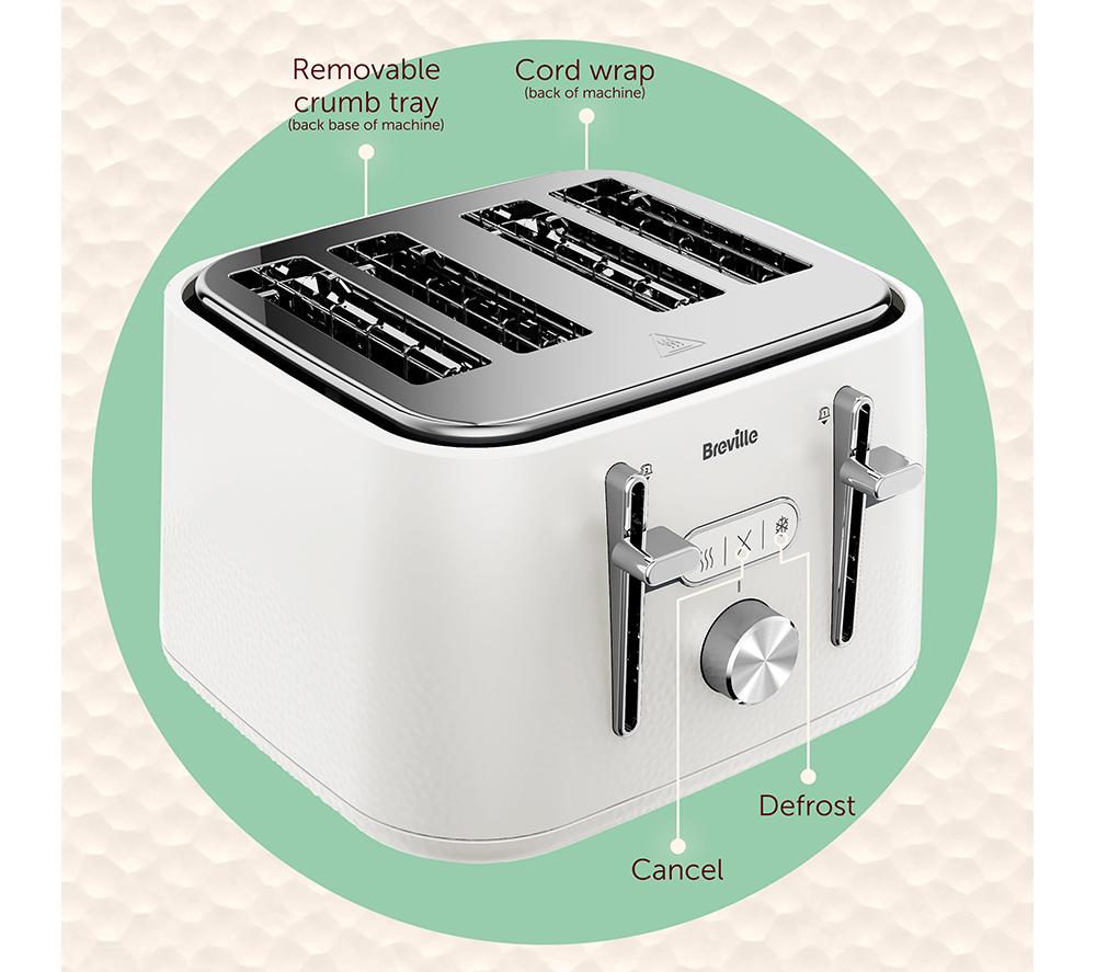 BREVILLE BREVILLE Cobolt VTR066 4-Slice Toaster - White image number 7 of 8